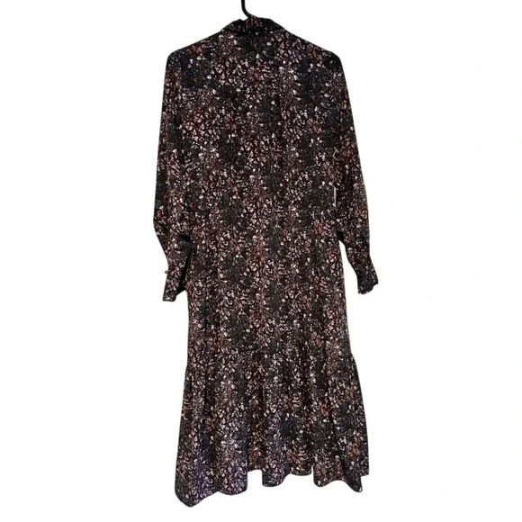 Karl  Lagerfeld Floral Print Long Sleeve Midi Dress - Picture 2 of 5